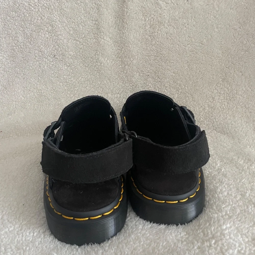 Dr. Marten Jorge II Suede Slingback Mules In Black - Picture 5 of 10